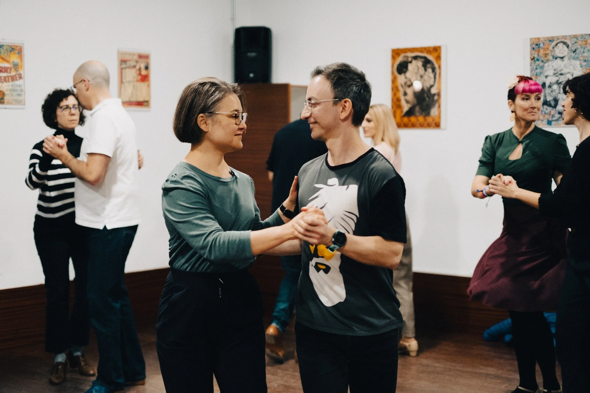 Yulia teaching a Balboa class in London